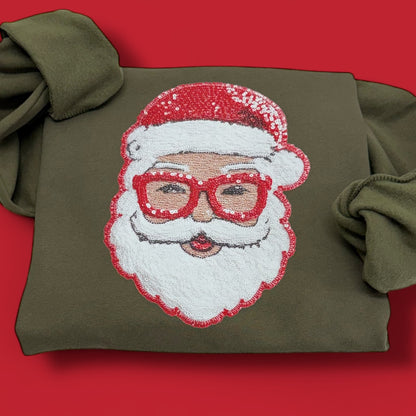 Santa Sequin Crewneck Sweatshirt