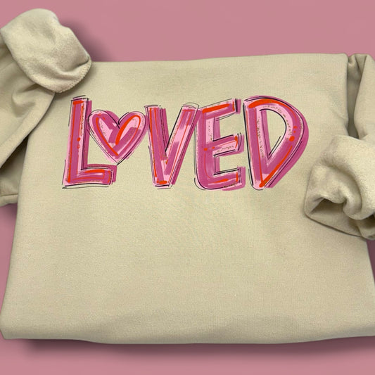 Love Pink Painted Sweatshirt