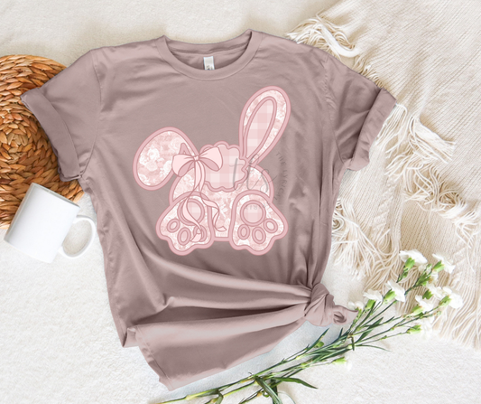 Lace Gingham Bunny Easter Custom Exclusive T-Shirt