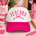 Teacher Bow - Structured Mesh Embroidered Hat