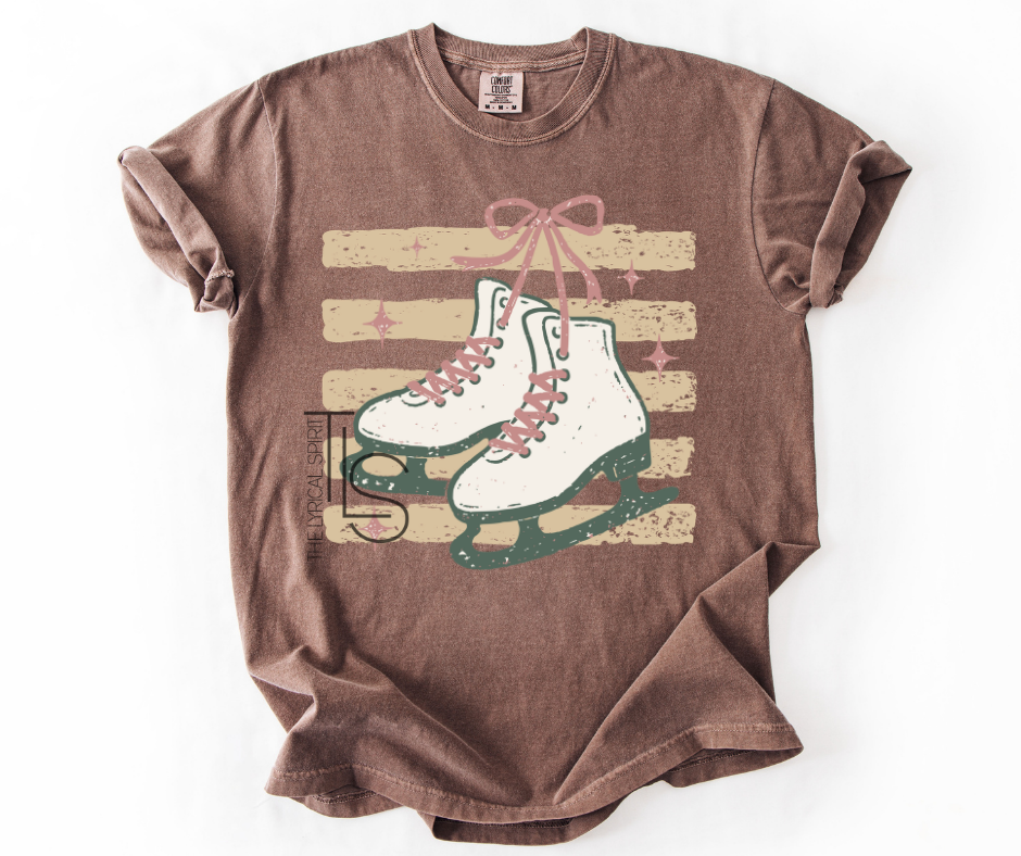Ice Skating Winter Espresso T-Shirt