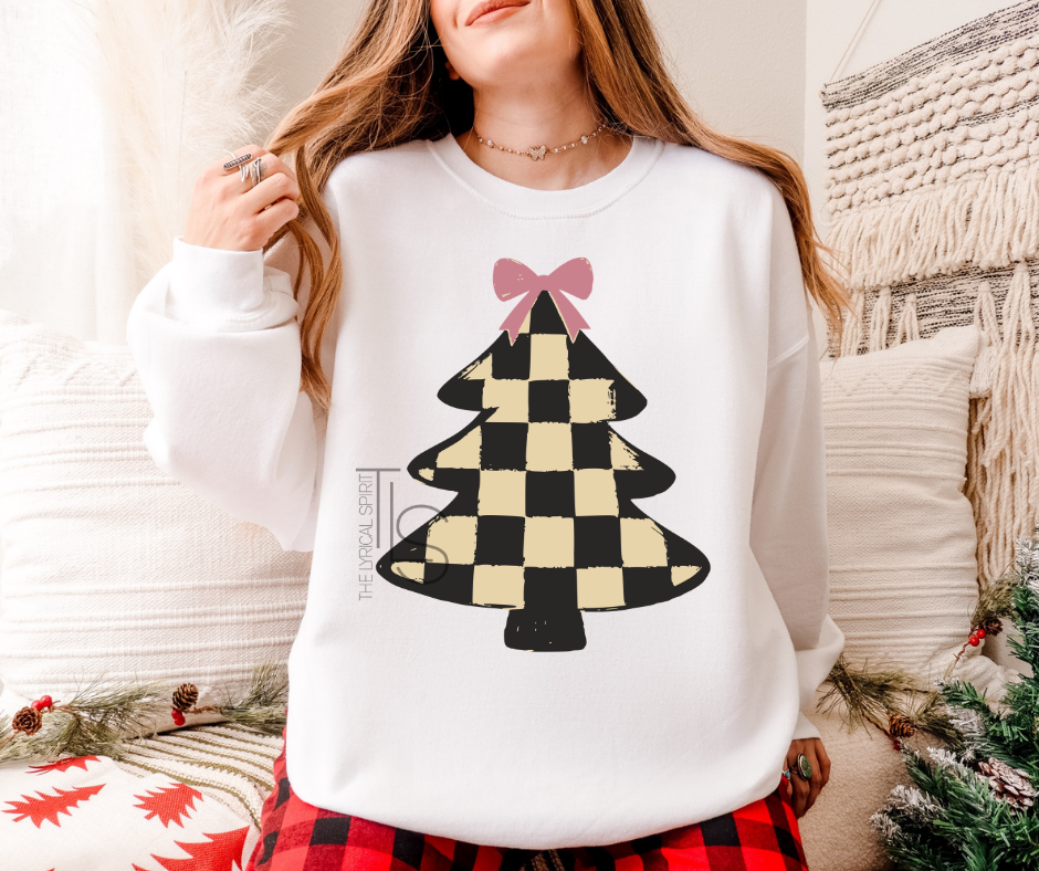 Checkered Christmas Tree Sweatshirt