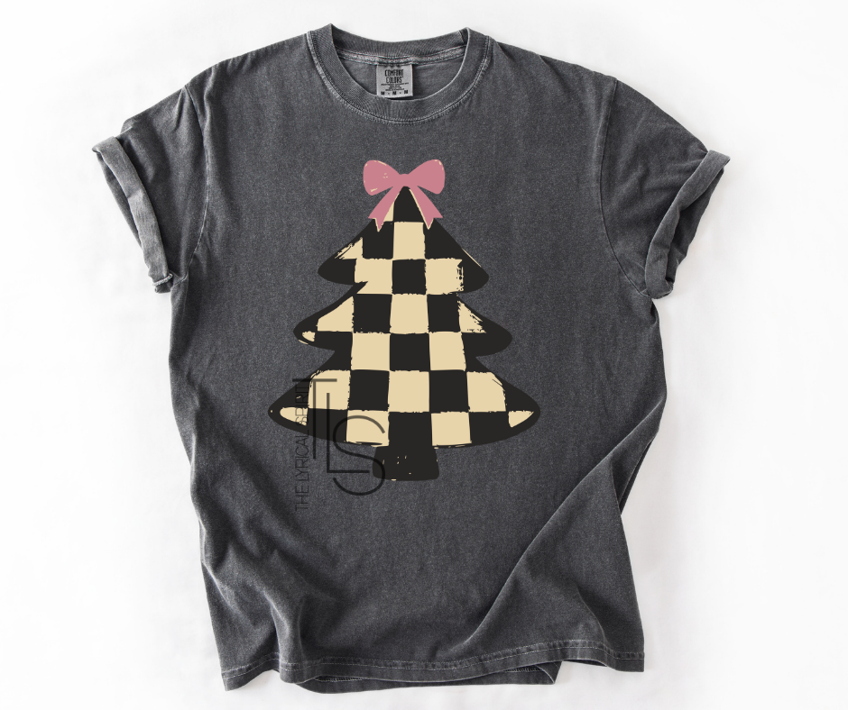 Checkered Christmas Tree T-Shirt