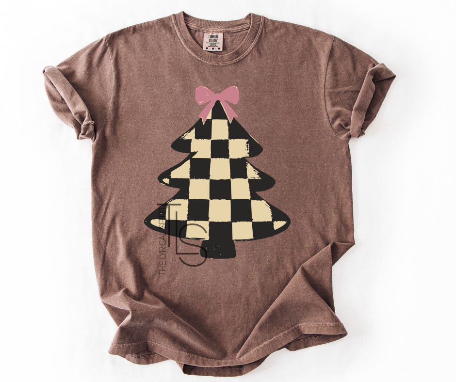 Checkered Christmas Tree T-Shirt