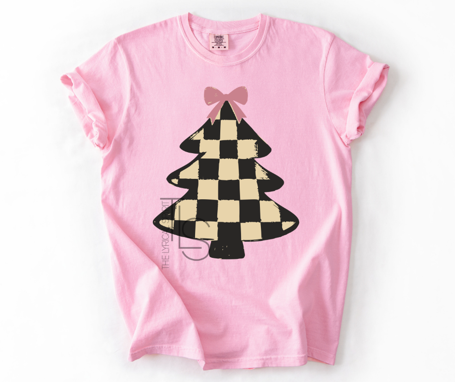 Checkered Christmas Tree T-Shirt