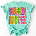 Sunshine & Coffee Checkered Neons T-Shirt