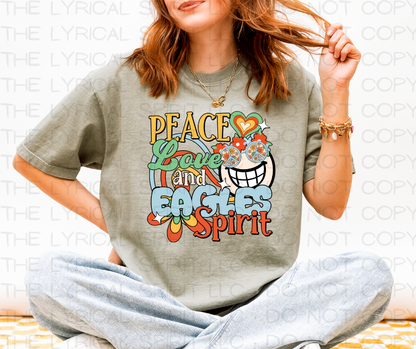 Peace Love & Eagles Spirit Custom Exclusive T-Shirt