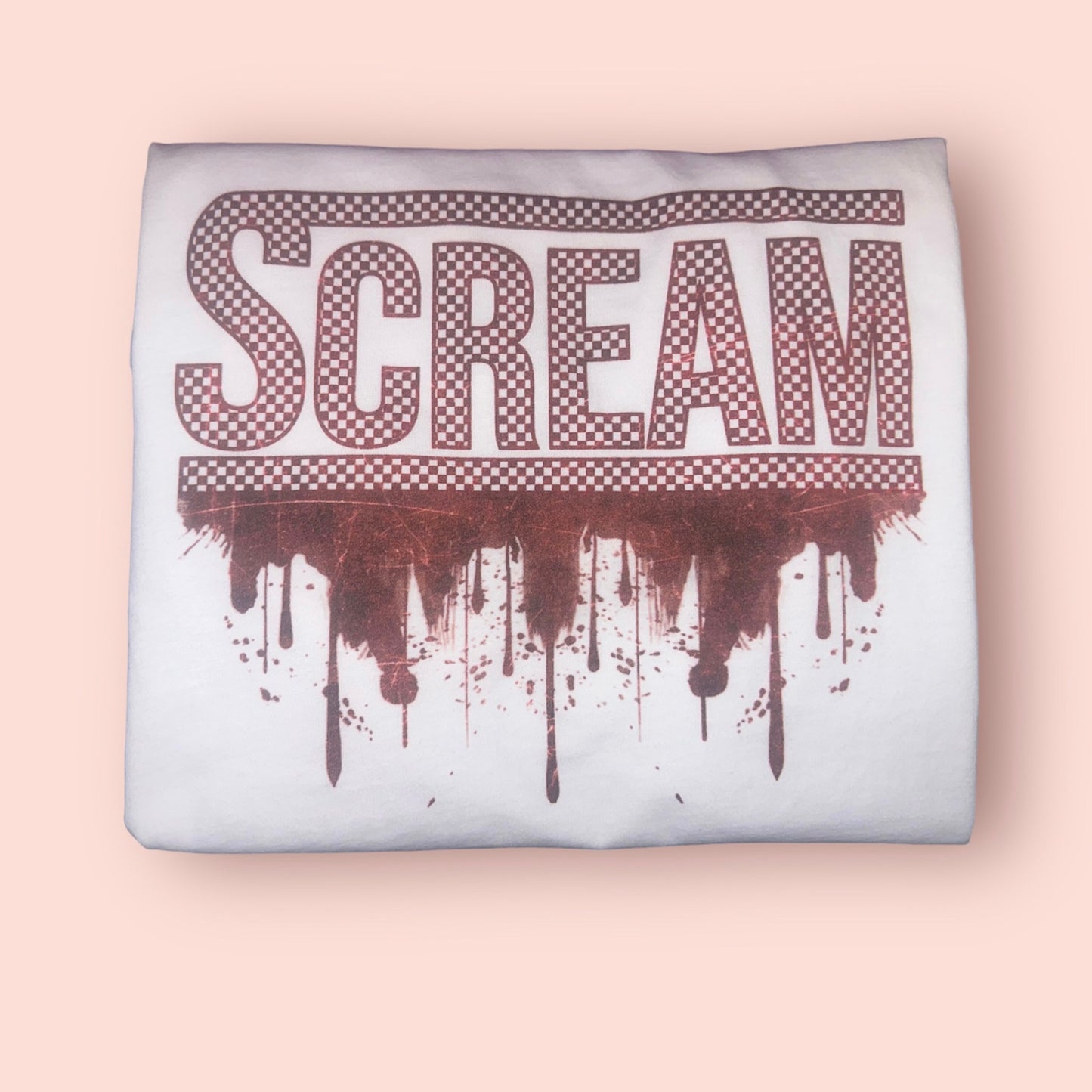 Checkered Scream Bloody T-Shirt