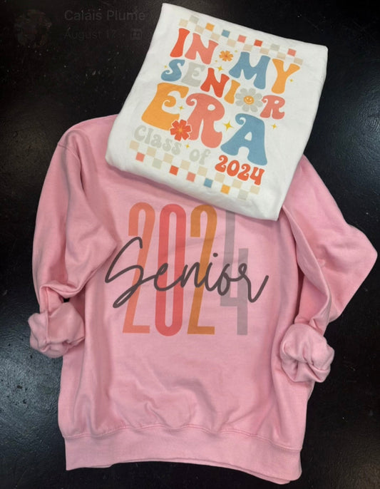 Senior 2024 Pink Sweatshirt