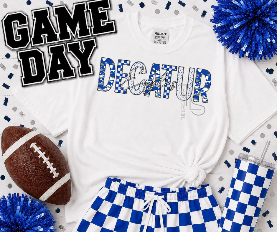 Decatur Eagles Blue Camo Exclusive T-Shirt