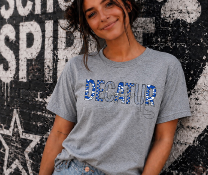 Decatur Eagles Blue Camo Exclusive T-Shirt