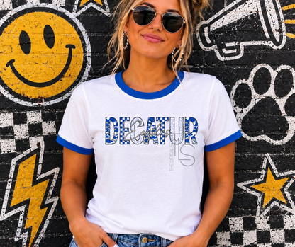 Decatur Eagles Blue Camo Exclusive Ringer T-Shirt