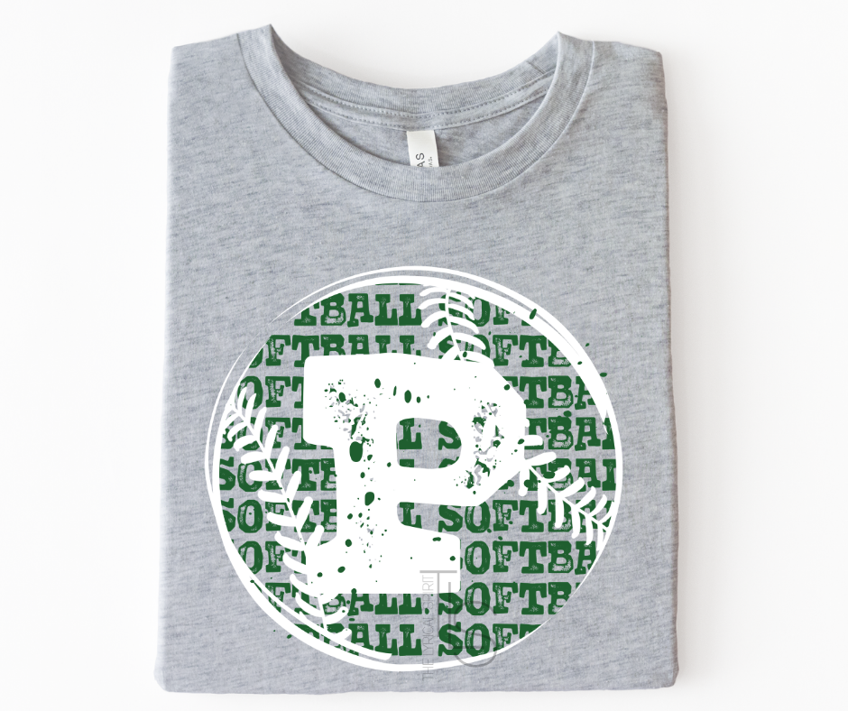 Paradise Panthers Distressed Softball Custom T-Shirt