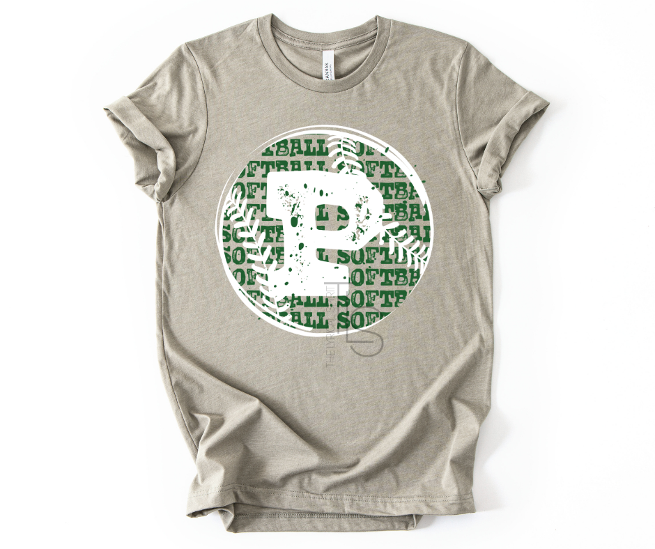 Paradise Panthers Distressed Softball Custom T-Shirt