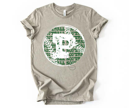 Paradise Panthers Distressed Softball Custom T-Shirt