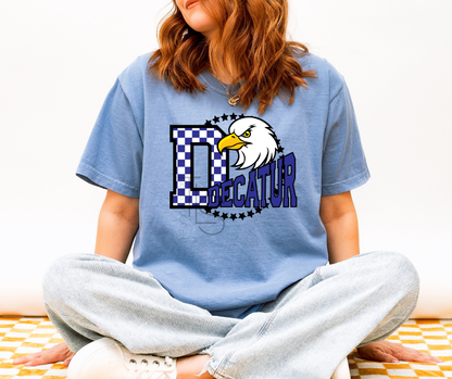 Decatur Eagles Checkered Circle Custom Exclusive T-Shirt