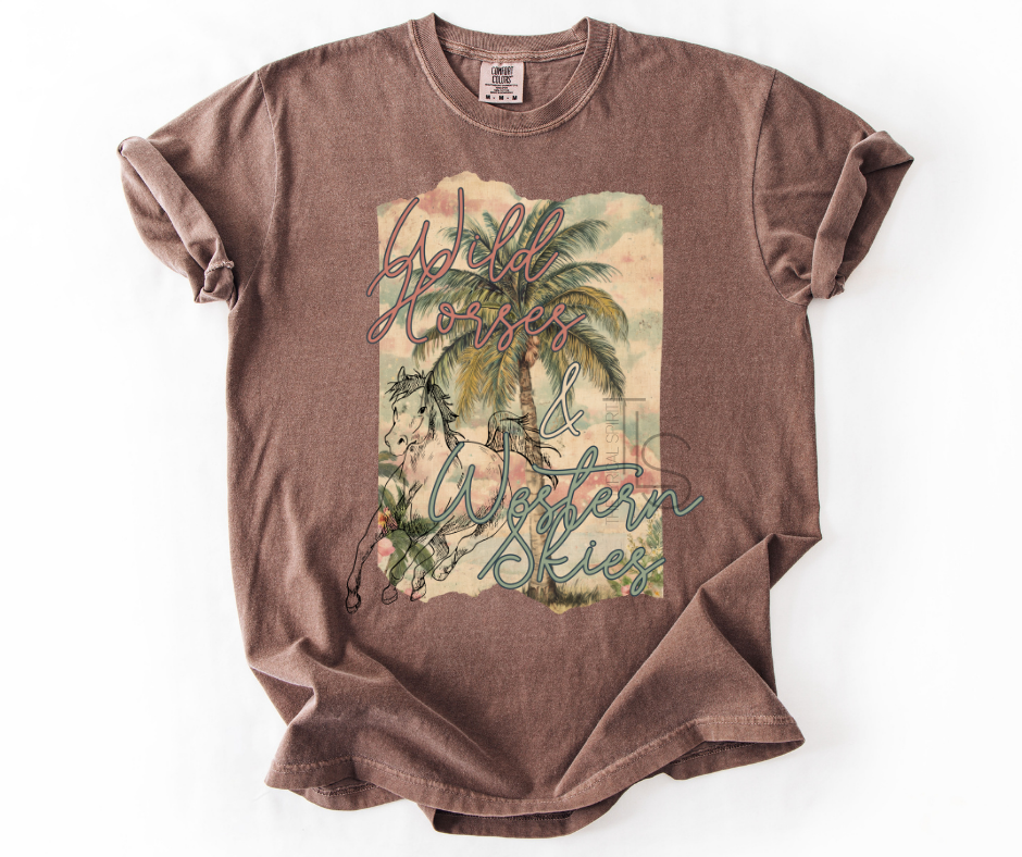 Wild Horses & Western Skies Custom Exclusive Comfort Colors T-Shirt