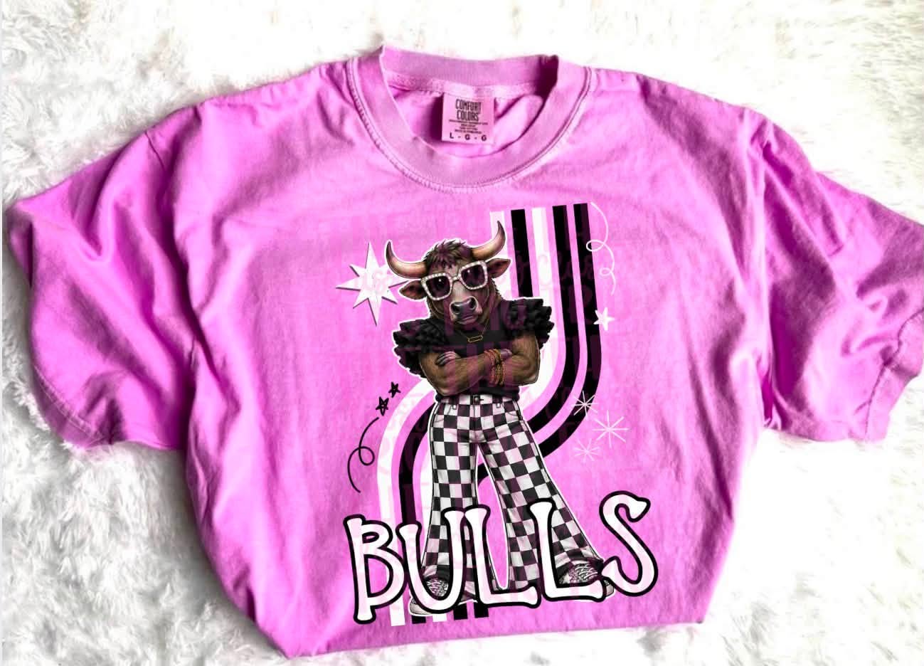 Retro Mascot Checkered Pants Spirit T-Shirt