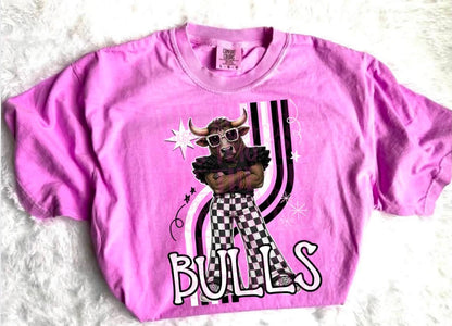 Retro Mascot Checkered Pants Spirit T-Shirt