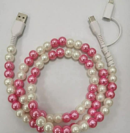 Beaded Phone Charging Cords