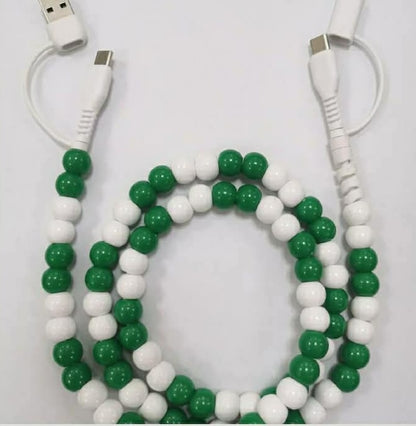 Beaded Phone Charging Cords