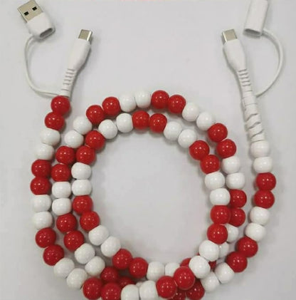 Beaded Phone Charging Cords