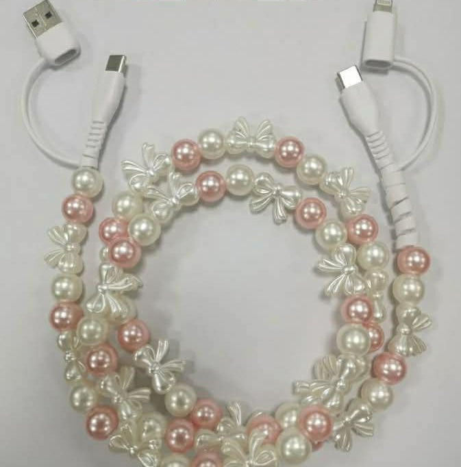 Beaded Phone Charging Cords