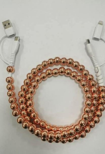 Beaded Phone Charging Cords