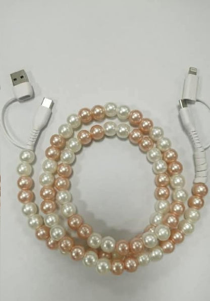 Beaded Phone Charging Cords