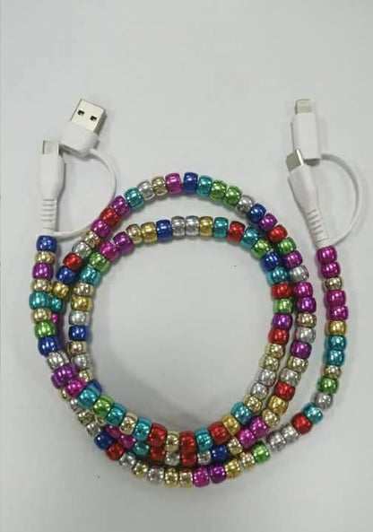 Beaded Phone Charging Cords