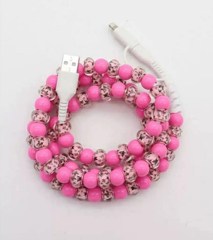 Beaded Phone Charging Cords