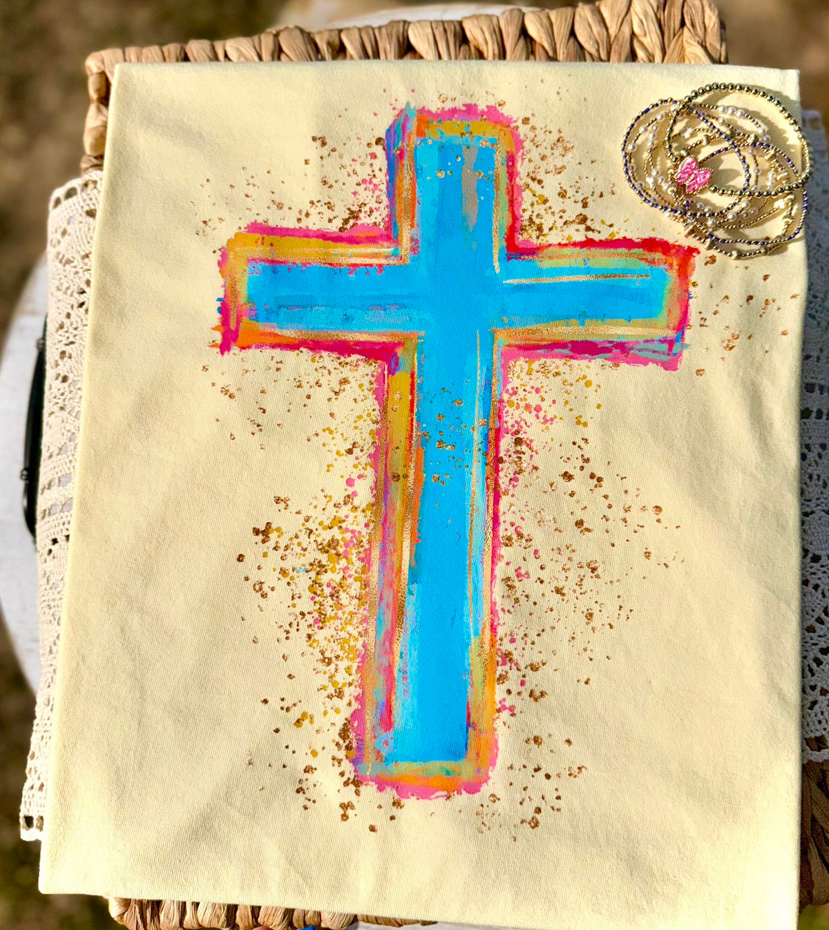 Cross Painted Splatter Butter CC T-Shirt