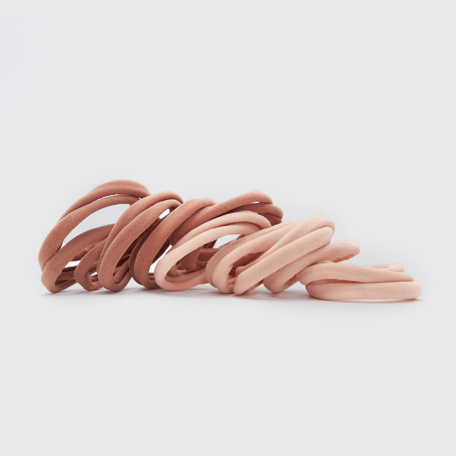 Seamless Elastic Hair Ties - Blush