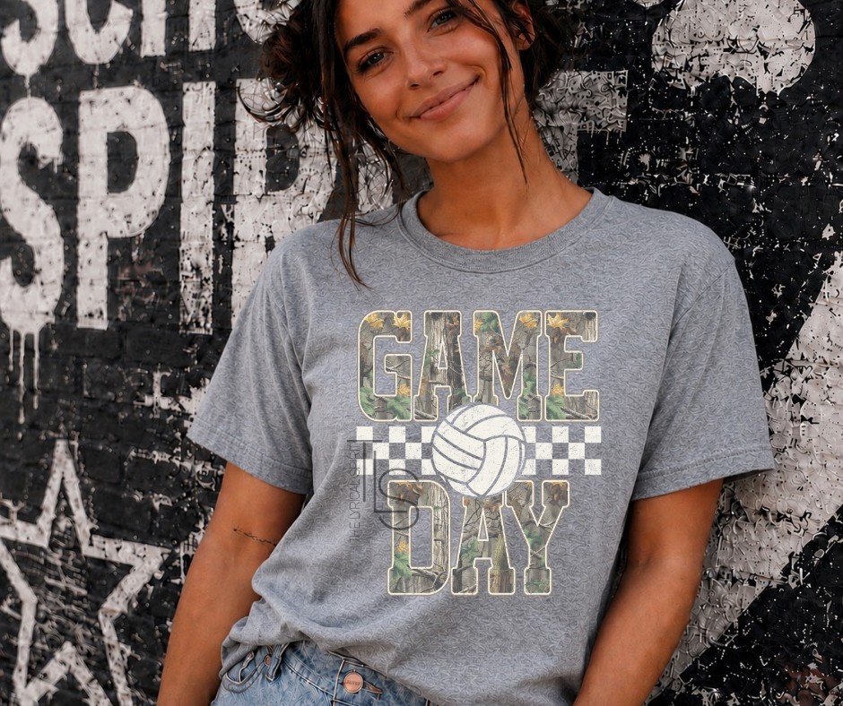 Game Day Camo Volleyball T-Shirt