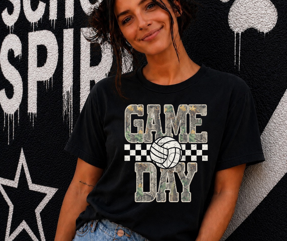 Game Day Camo Volleyball T-Shirt