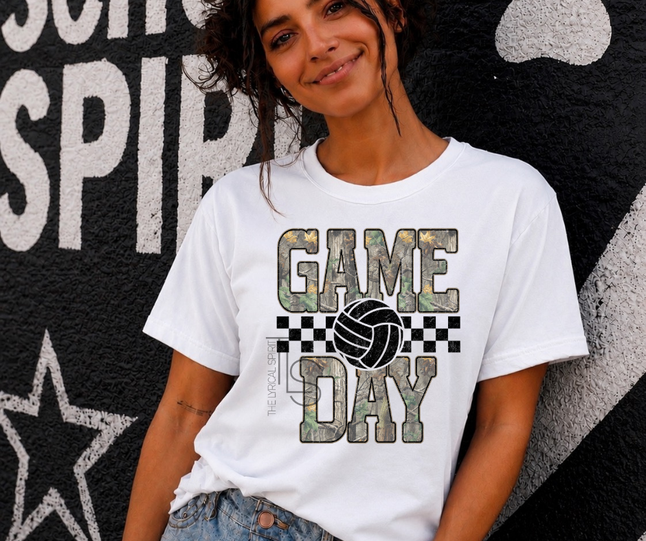 Game Day Camo Volleyball T-Shirt