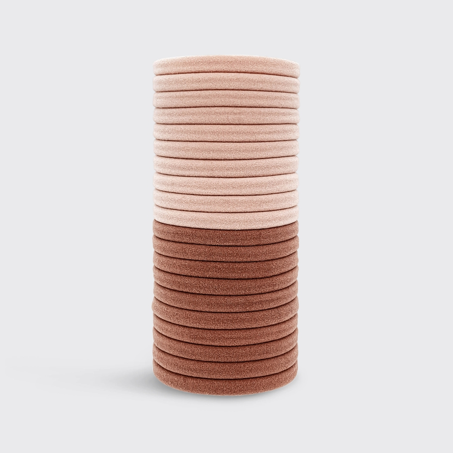 Seamless Elastic Hair Ties - Blush