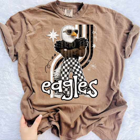 Retro Mascot Checkered Pants Spirit T-Shirt