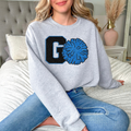 GO Pom Sequins - Embroidered Crewneck