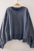 Vintage Washed Sweatshirt - Denim