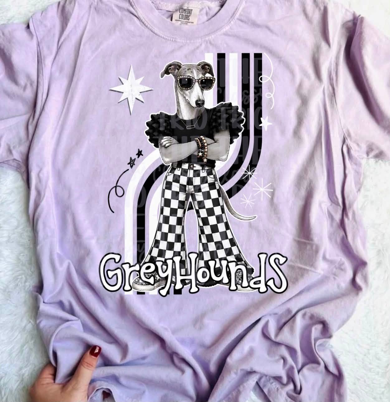 Retro Mascot Checkered Pants Spirit T-Shirt