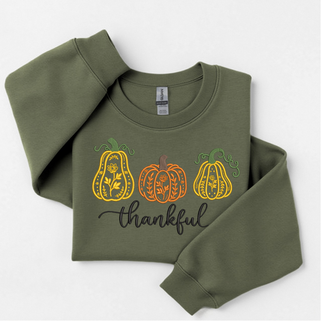 Thankful - Embroidered Crew Neck