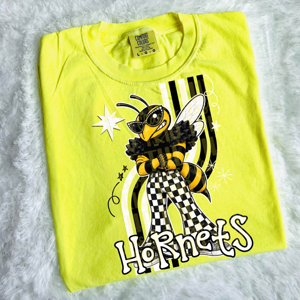 Retro Mascot Checkered Pants Spirit T-Shirt