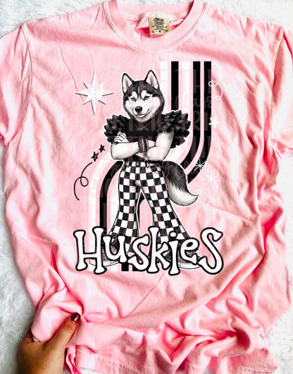 Retro Mascot Checkered Pants Spirit T-Shirt