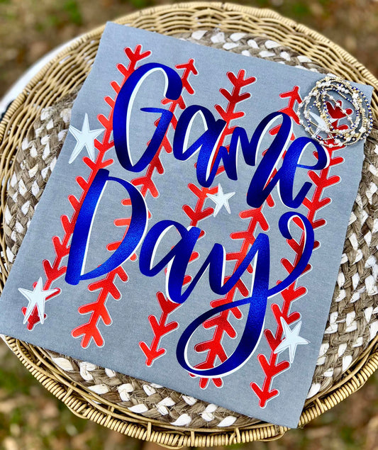 Baseball Gameday Metallic T-Shirt