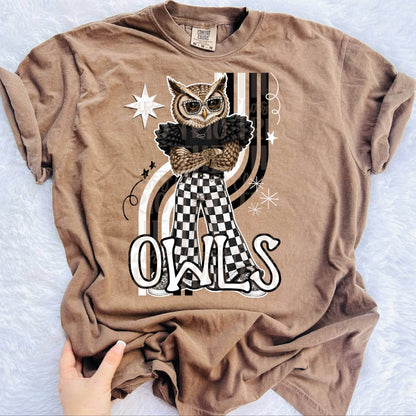 Retro Mascot Checkered Pants Spirit T-Shirt