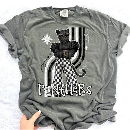 Retro Mascot Checkered Pants Spirit T-Shirt