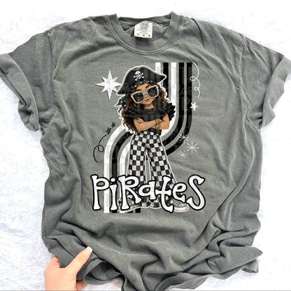 Retro Mascot Checkered Pants Spirit T-Shirt
