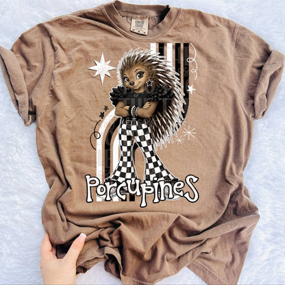 Retro Mascot Checkered Pants Spirit T-Shirt
