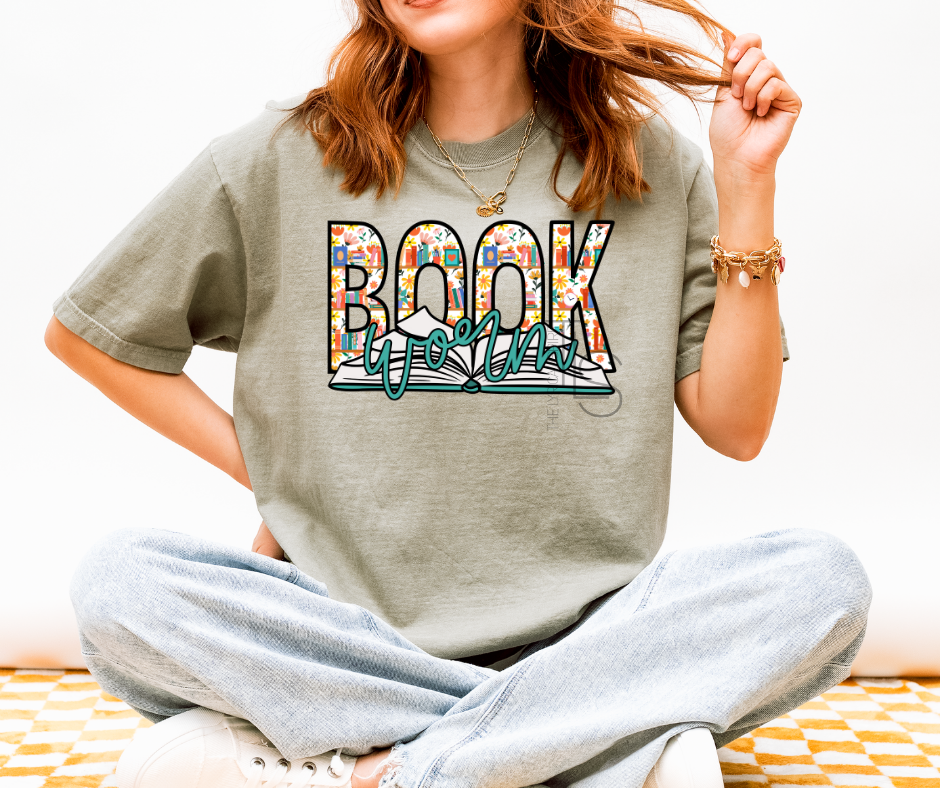 Book Worm Reading Custom Exclusive T-Shirt